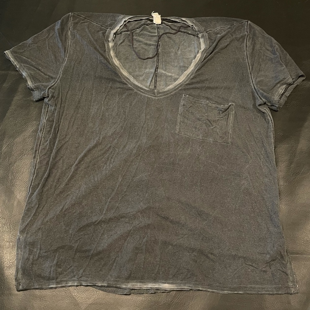 Free people faded gray pocket tshirt